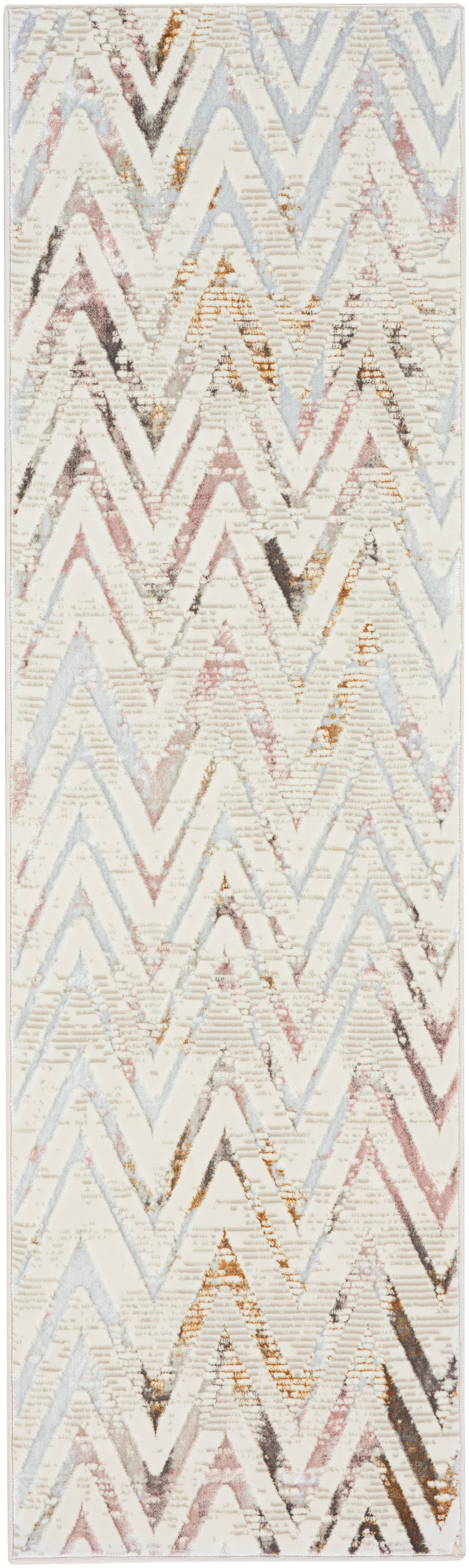 Nourison Glitz GLZ05 Multi Colour Runner Rug